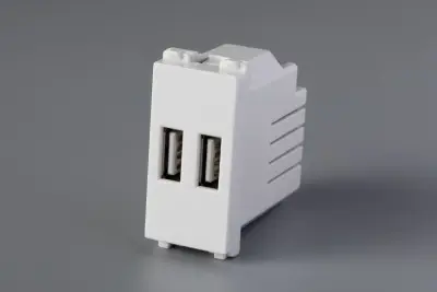 بريزة usb مزدوج2.1 امبير ابيض بلو